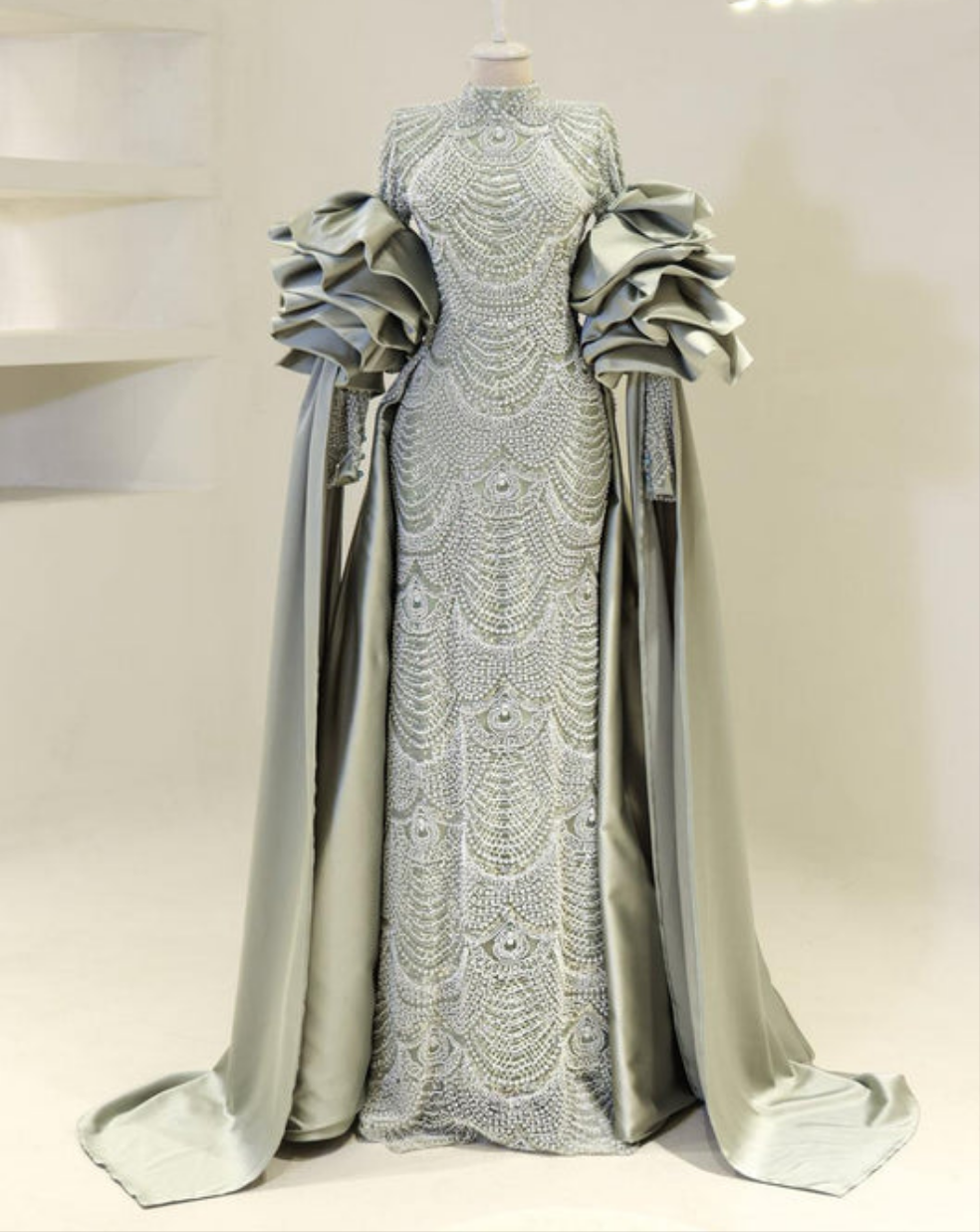 Couture Elizabeth Modest Evening Dress