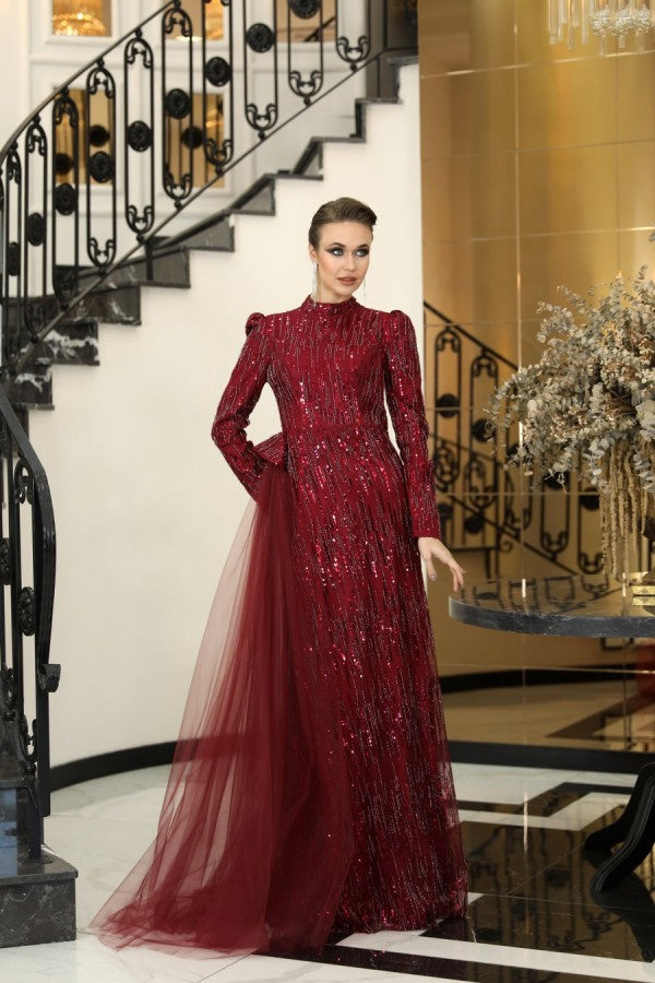 Damla Modest Evening Dress