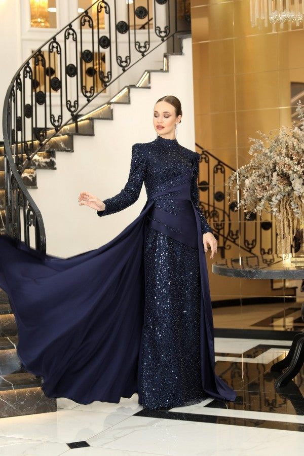 Henna Modest Evening Dress