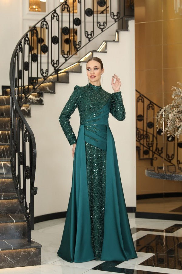 Henna Modest Evening Dress