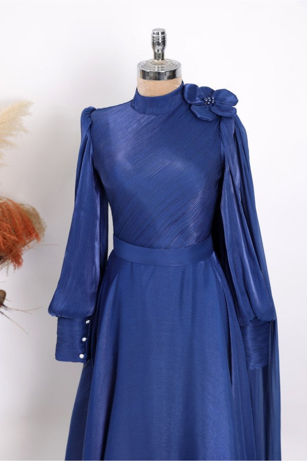 Kugu Modest Evening Dress Lacivert