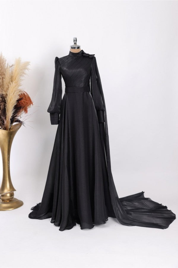 Kugu Modest Evening Dress Siyah