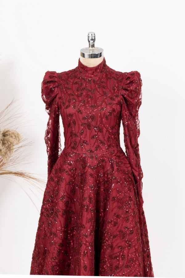 Linda Modest Evening Dress