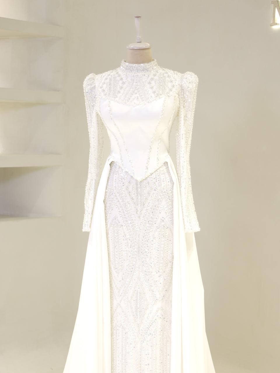 Couture Walsa Modest Evening Dress